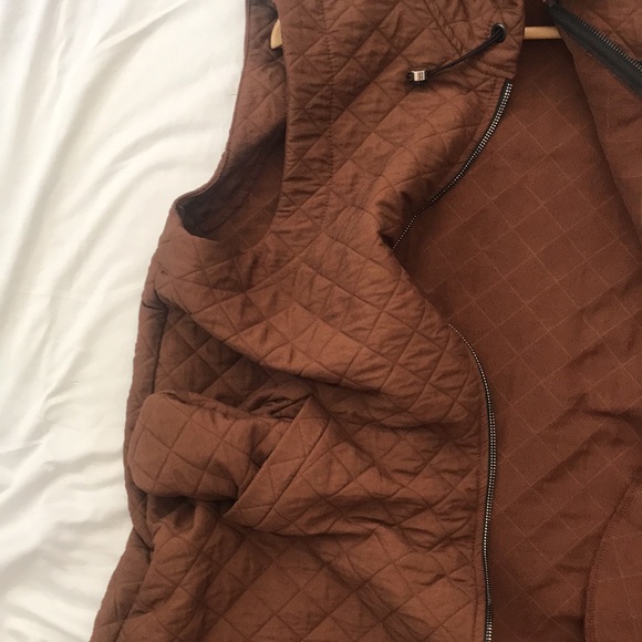 Tripen size 12 brown sleeveless hooded trench coat - Picture 5 of 5